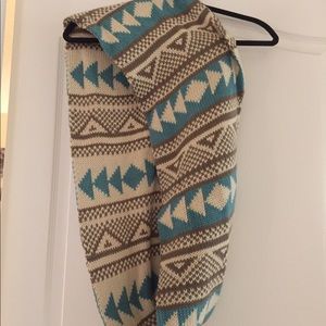 NWT Blue and Brown Infinity Scarf!